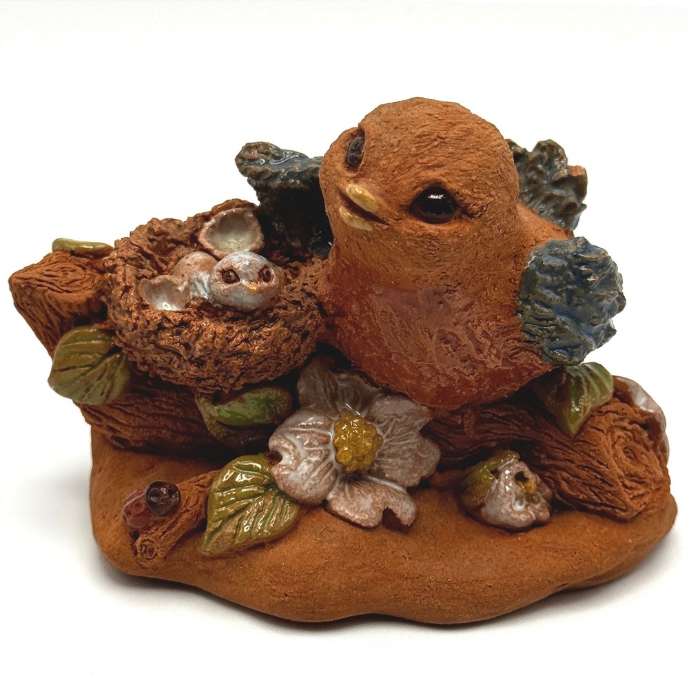 June Sears Bird Nest Heaven Hill Designs Terracotta Figurine California Pottery